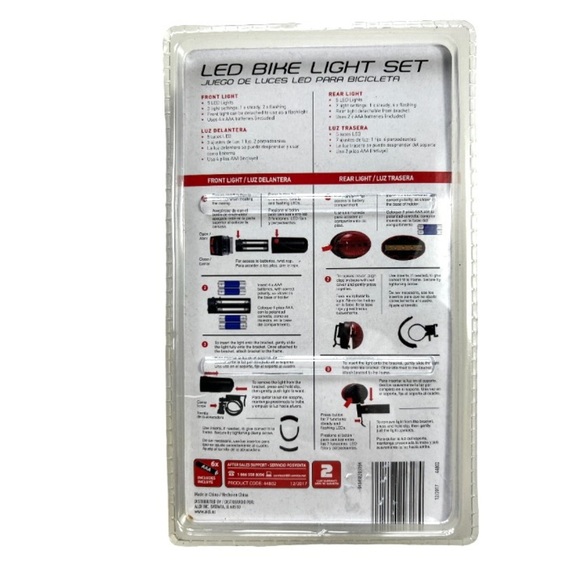 New Bikemate LED Bike Light Set, Front And Rear Lights - Picture 4 of 9